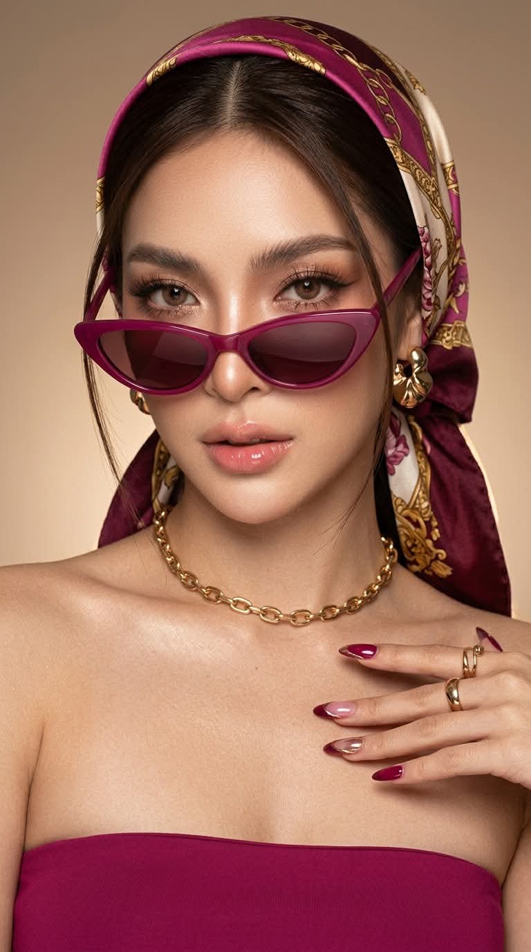 Magenta High-Fashion Beauty Portrait output 2