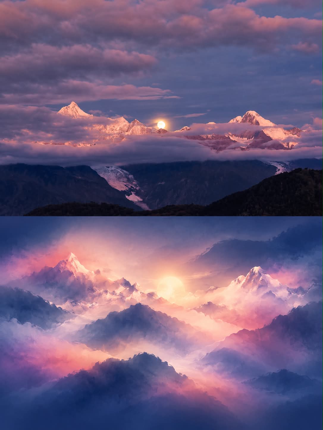 Surreal Diffusion-Gradient Split Poster output 1