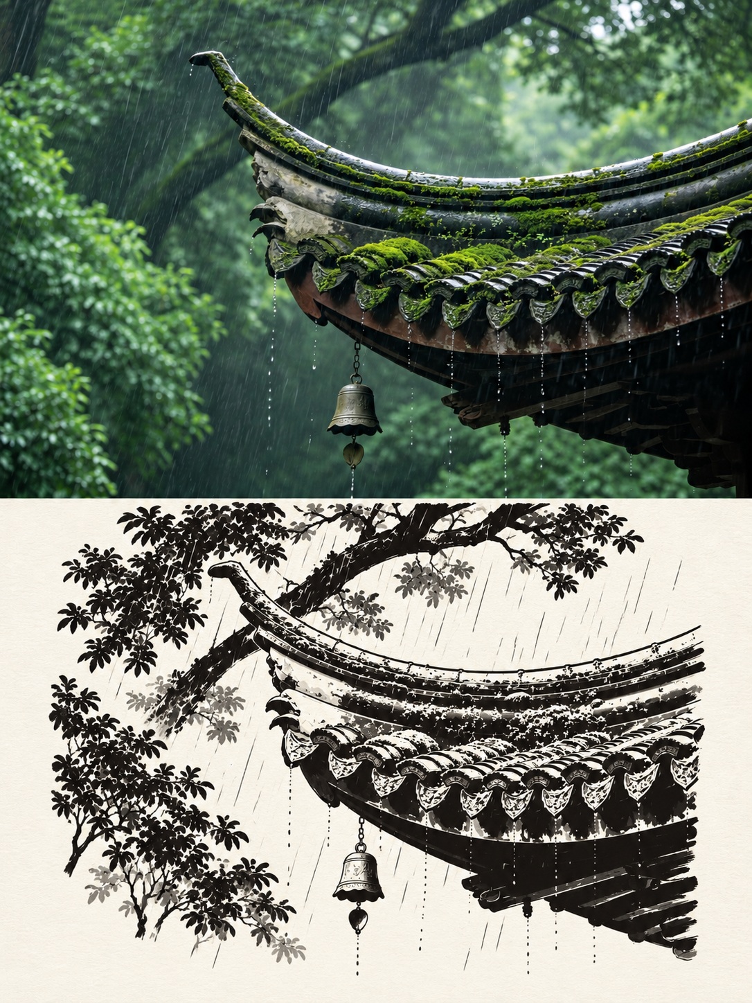 Photo and Cizhou Ware-Inspired Comic Diptych output 1