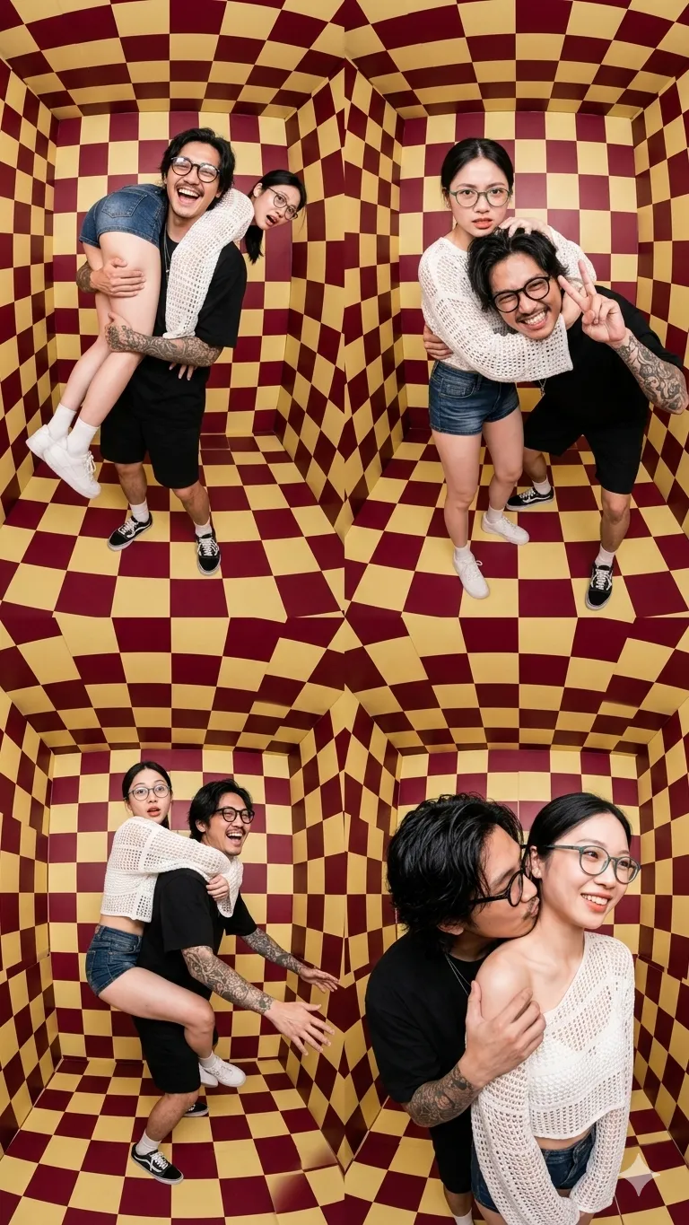 Playful Couple in a Deep Red Room output 3