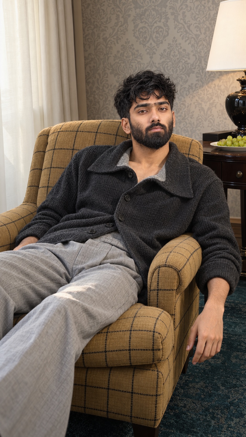 Relaxed Portrait in a Mustard Armchair output 1