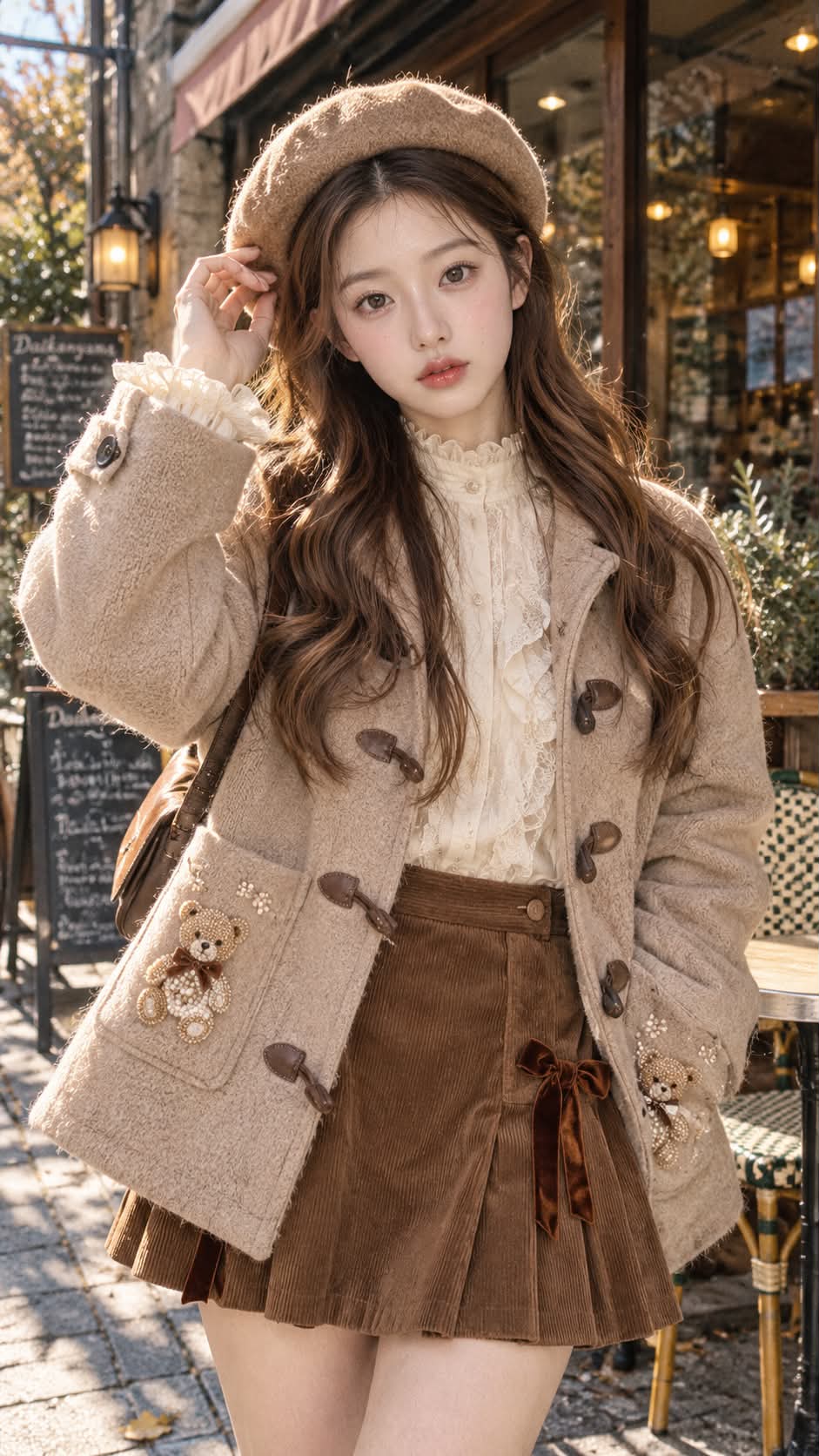 Japanese Winter Fashion in a Snowy Village output 3