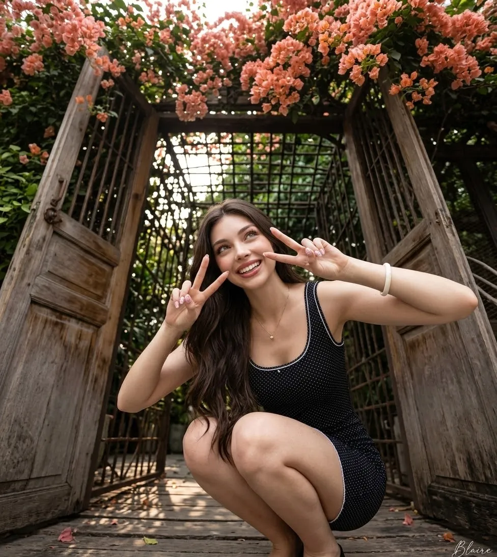 Garden Entrance Polka-Dot Portrait output 2
