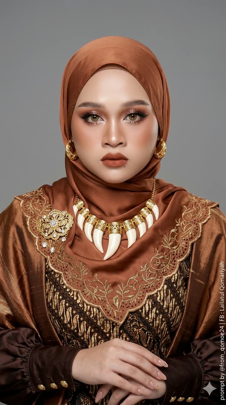 Young Woman in Batik Couture — Thai Glam Portrait output 2