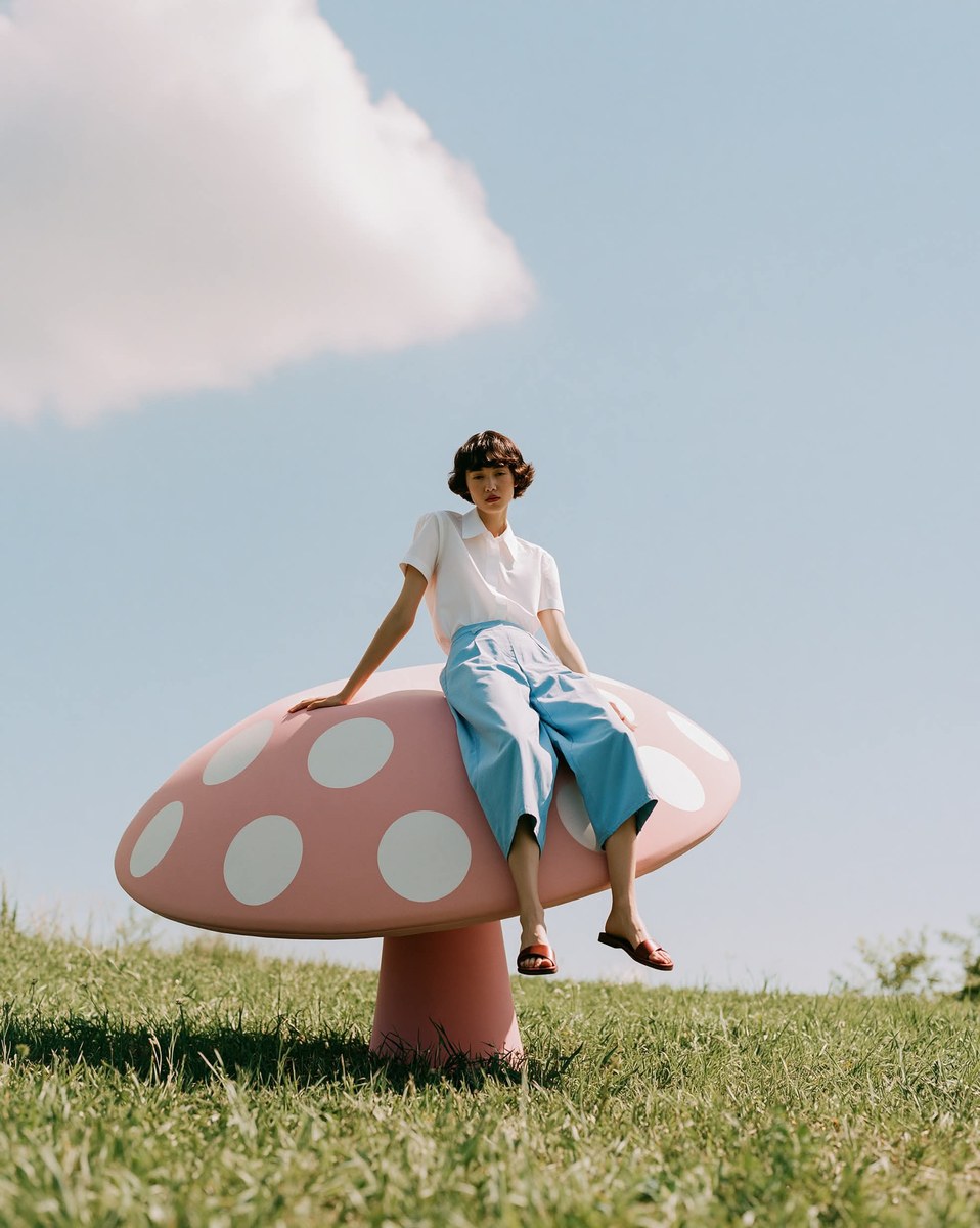 Pink Mushroom Meadow Fashion Editorial output 5