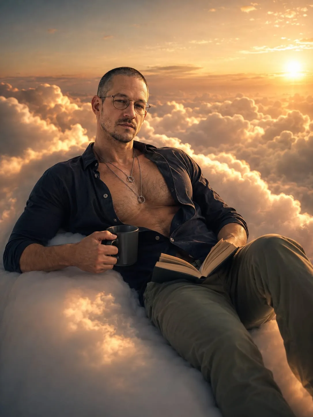 Dreamy Golden-Hour Coffee Among the Clouds output 3