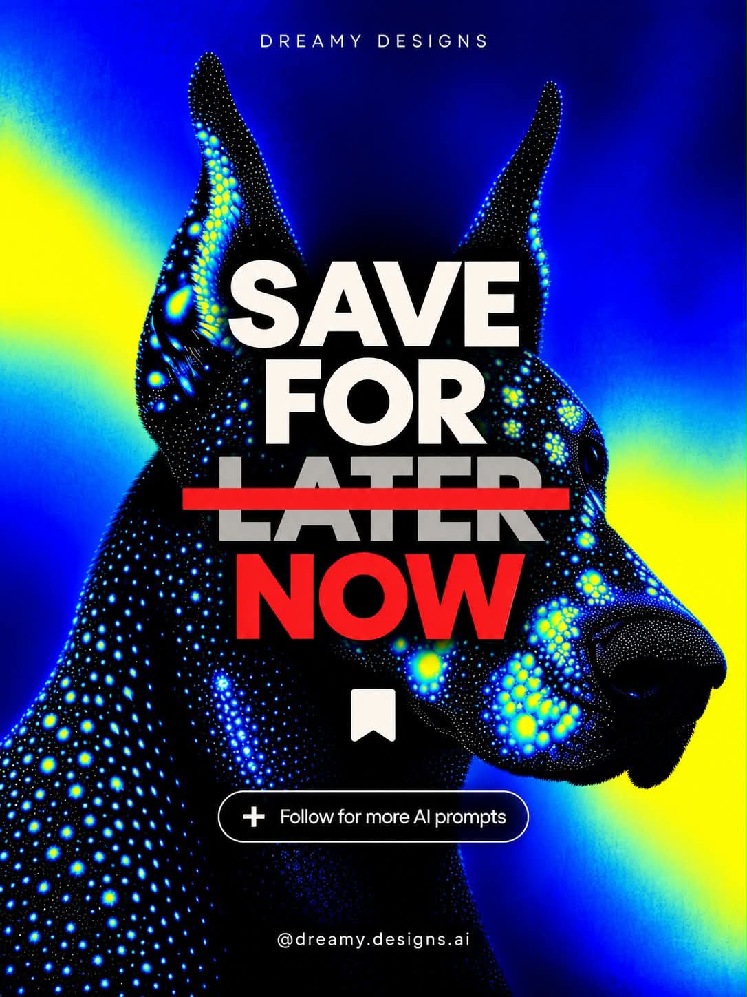 Neon Psychedelic Animal Artwork output 13