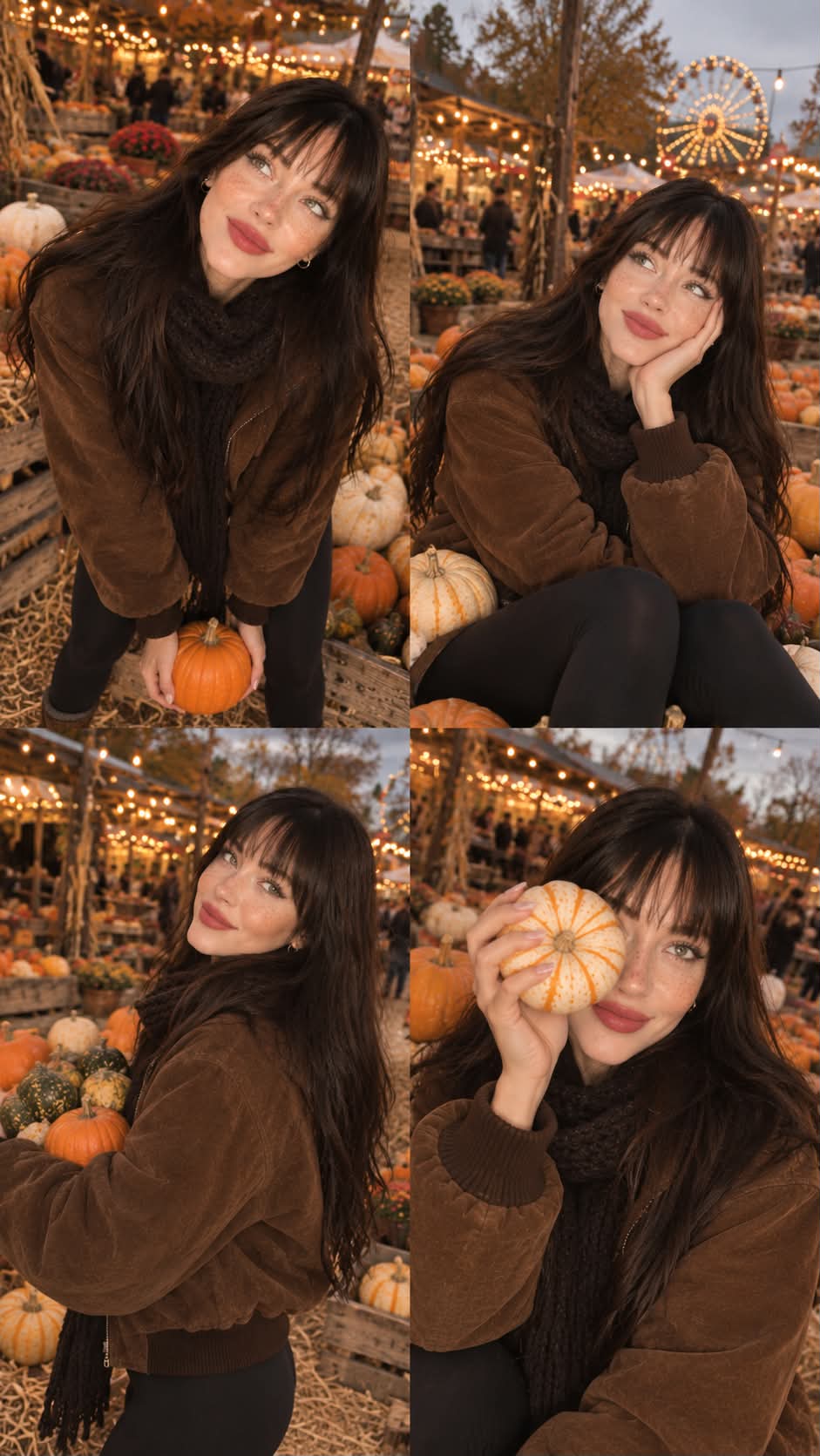 Photorealistic Autumn Pumpkin Patch Portrait output 3