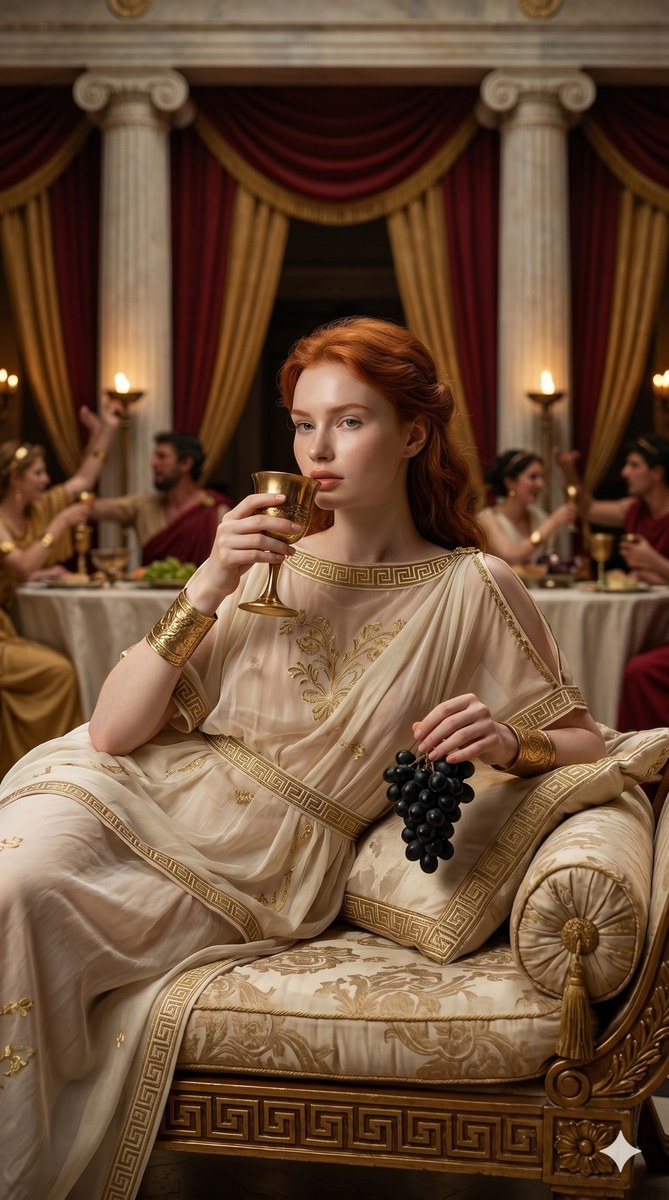 Roman Banquet Luxury Editorial Portrait output 2