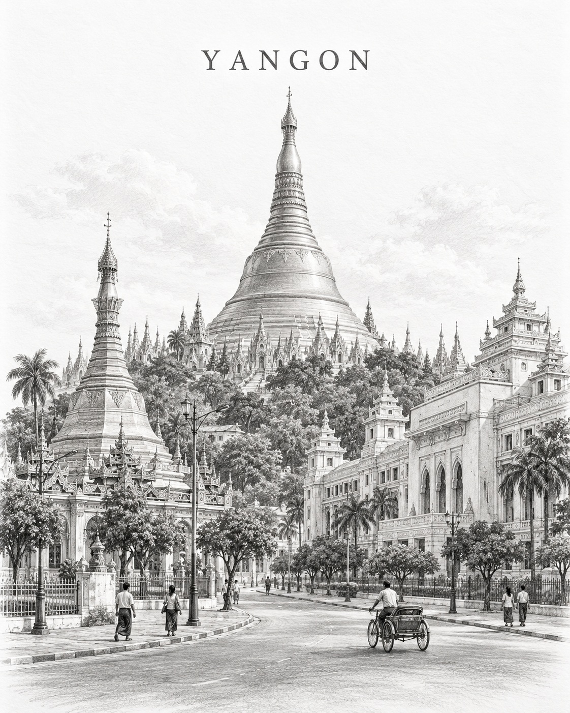 Graphite City Landmark Art Poster output 6