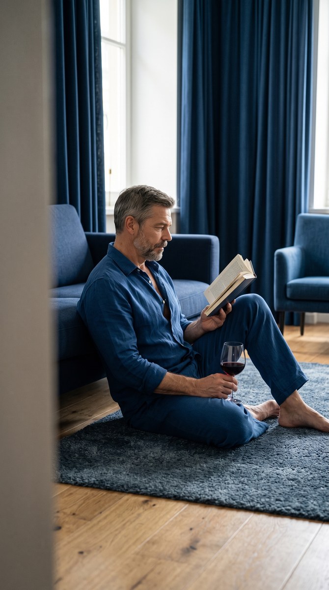 Documentary Portrait in a Blue Living Room output 2