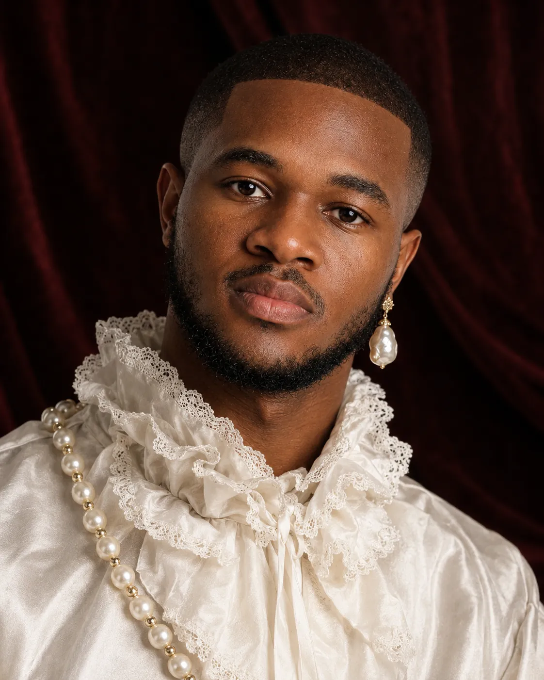 Baroque-Inspired High-Fashion Portrait of a Young Man