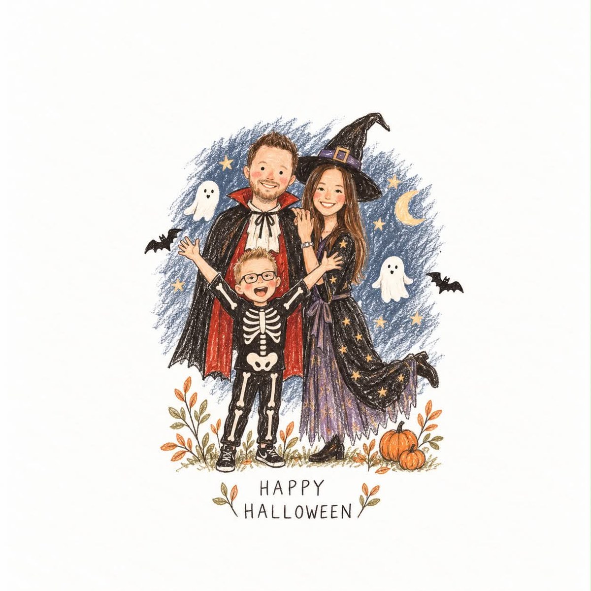 Handmade Halloween Photo Illustration on a White Page output 2