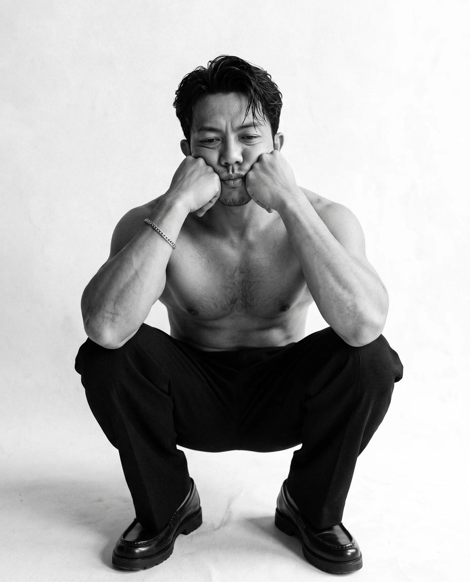 Black-and-White Editorial Portrait of a Man