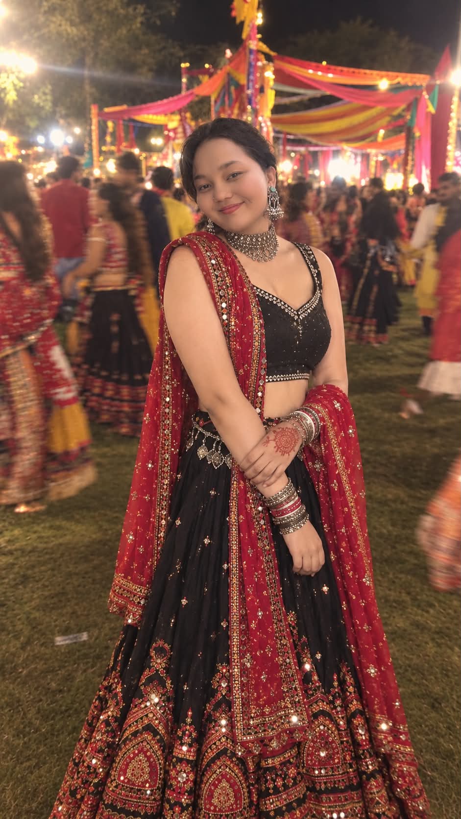 Cinematic Navratri Garba Fashion Portrait output 2