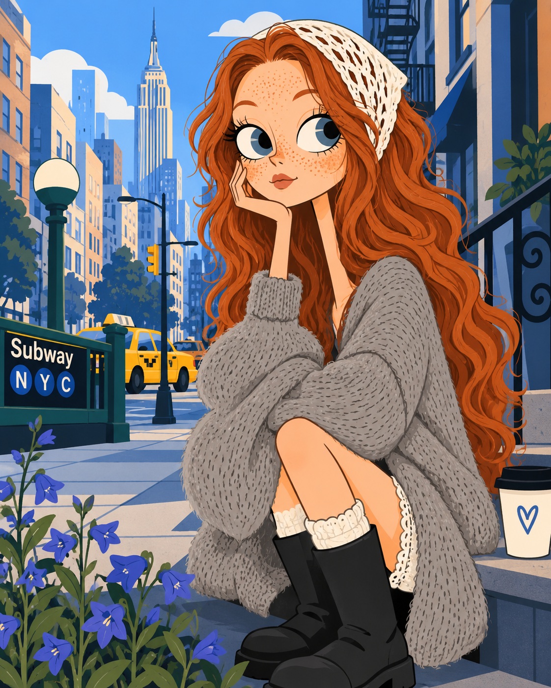 Whimsical Geometric Caricature from a Photo