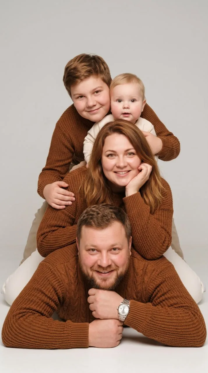 Stacked Family Studio Portrait output 2
