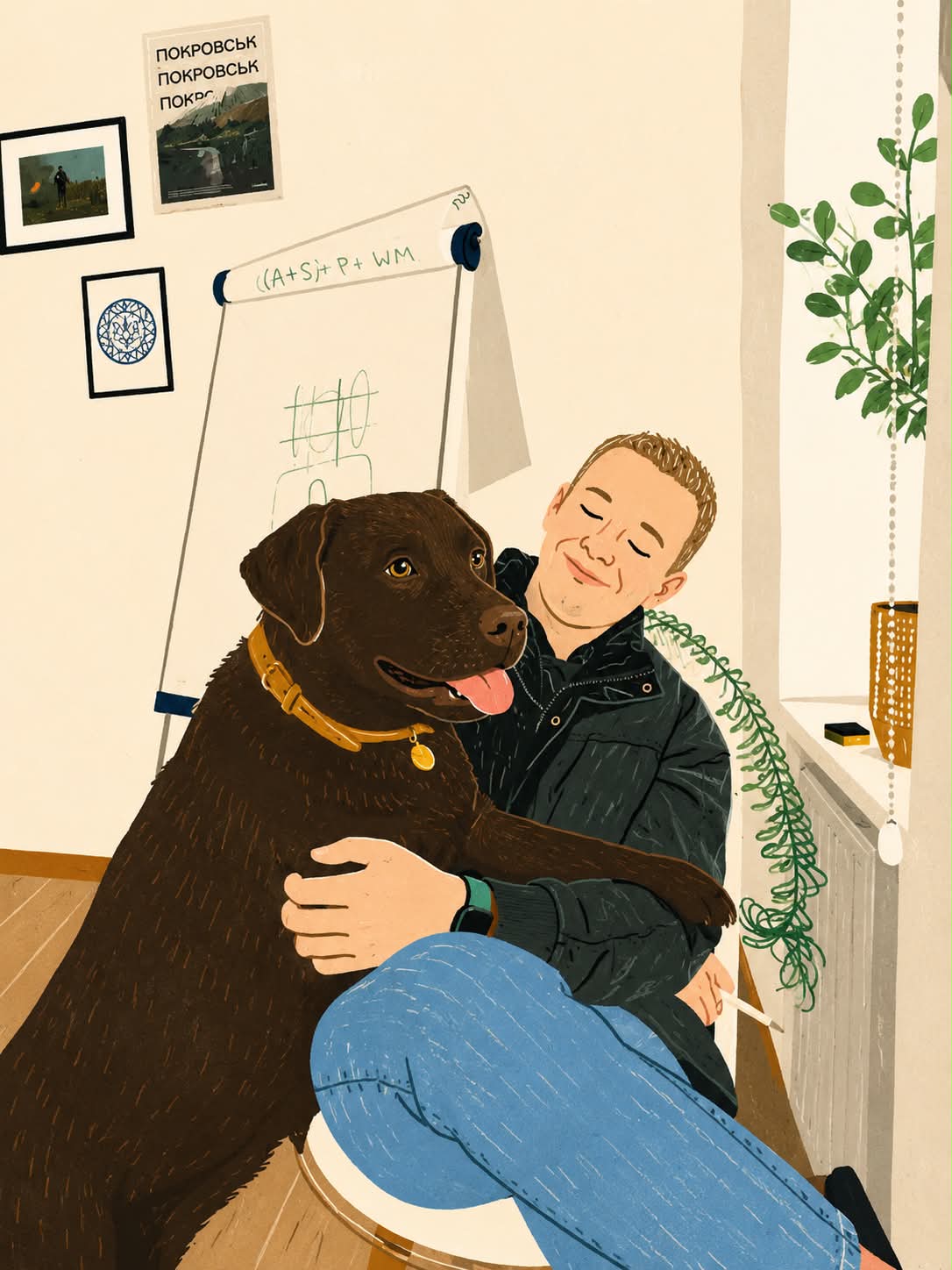 Dopamine Poster in Naive Illustration Style