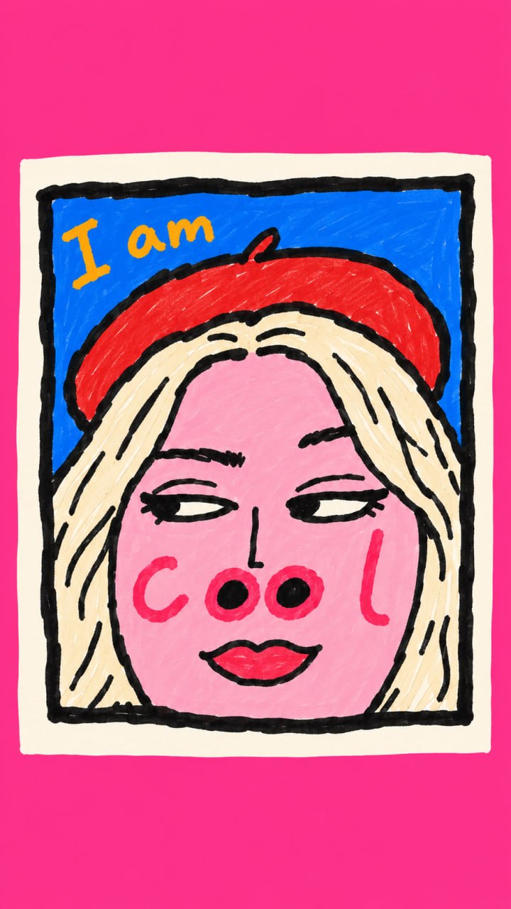 Ugly-Cute I Am Cool Doodle Portrait output 2