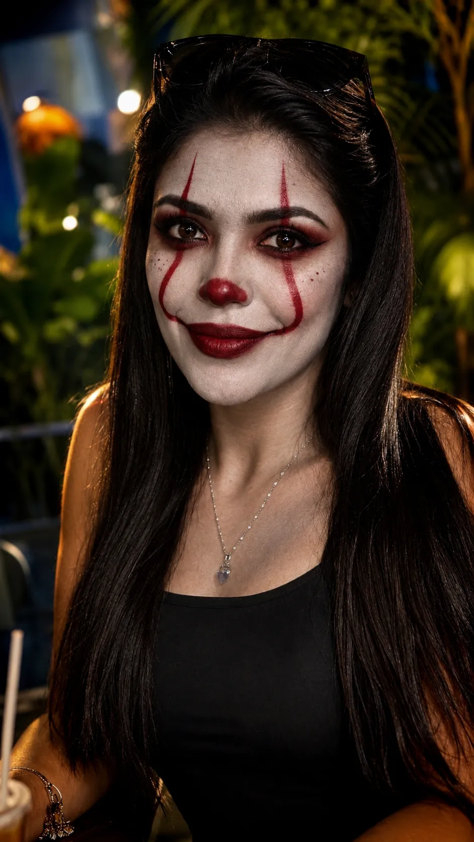 Cinematic Pennywise Horror Makeup Portrait output 3