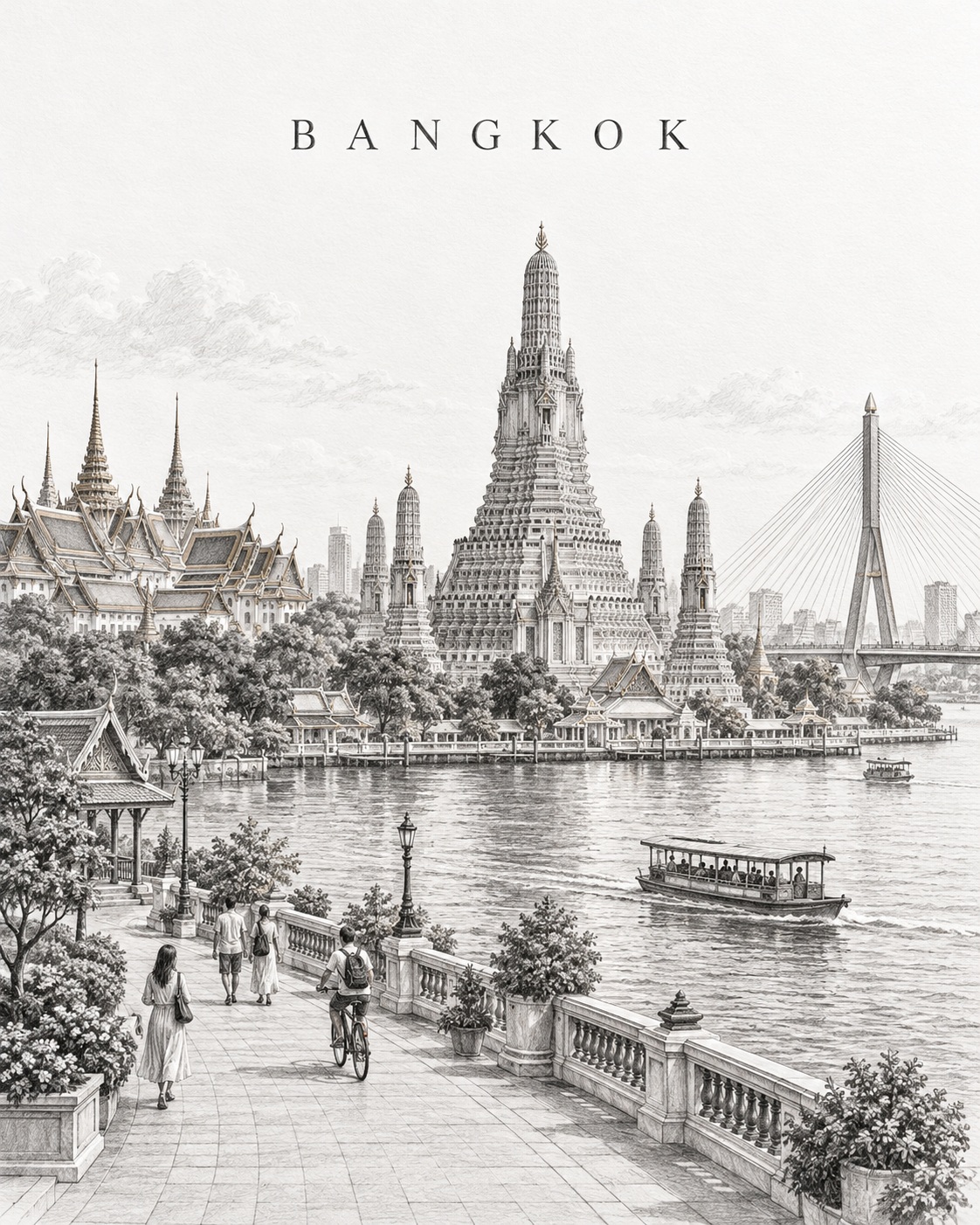Graphite City Landmark Art Poster output 2