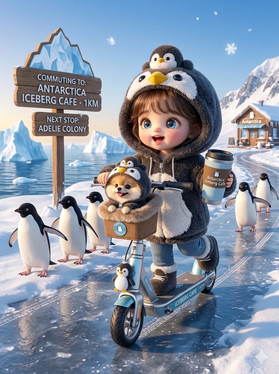 Chibi Commuter’s Antarctic Café Adventure