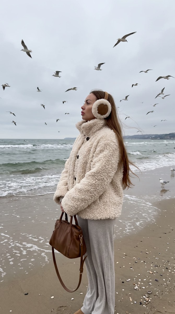 Candid Seaside Portrait with Seagulls output 1
