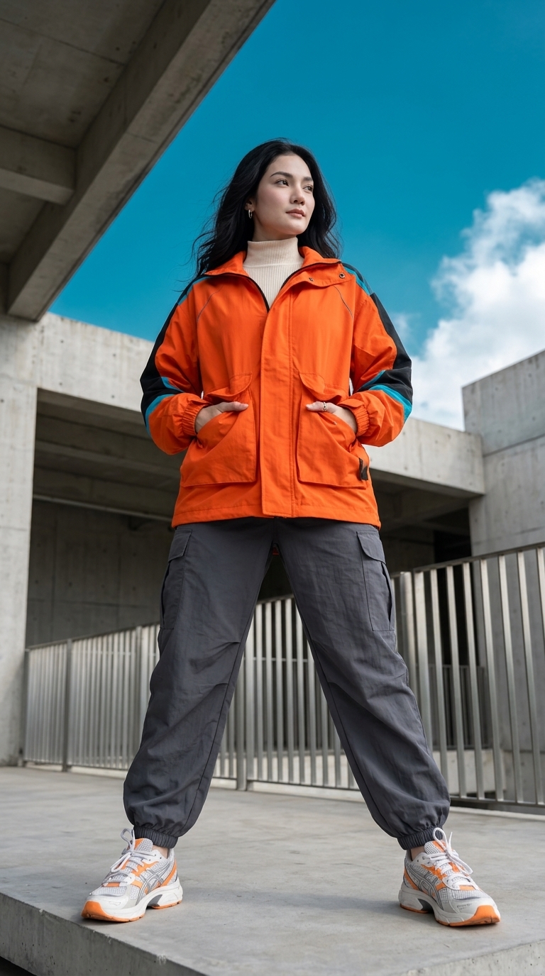 Futuristic Streetwear Editorial Photograph output 11