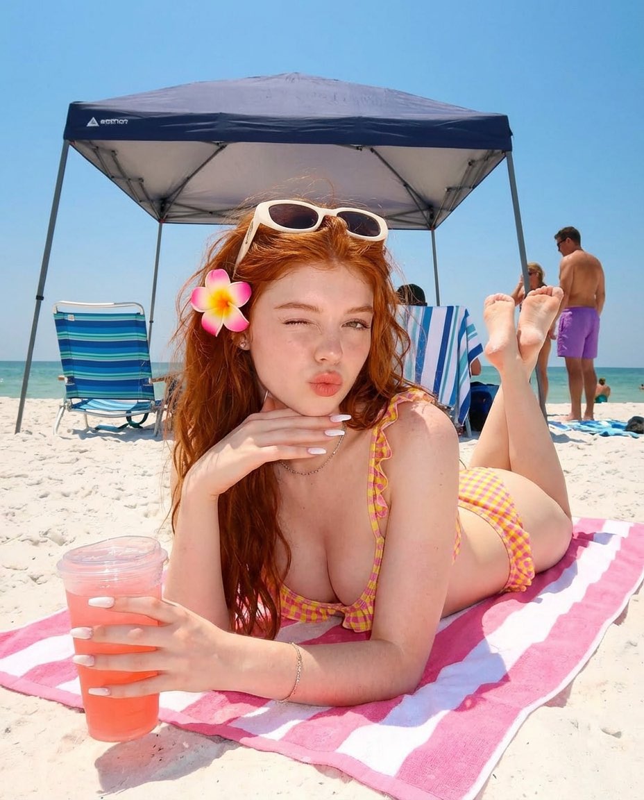 Photorealistic Summer Beach Portrait of a Woman output 1