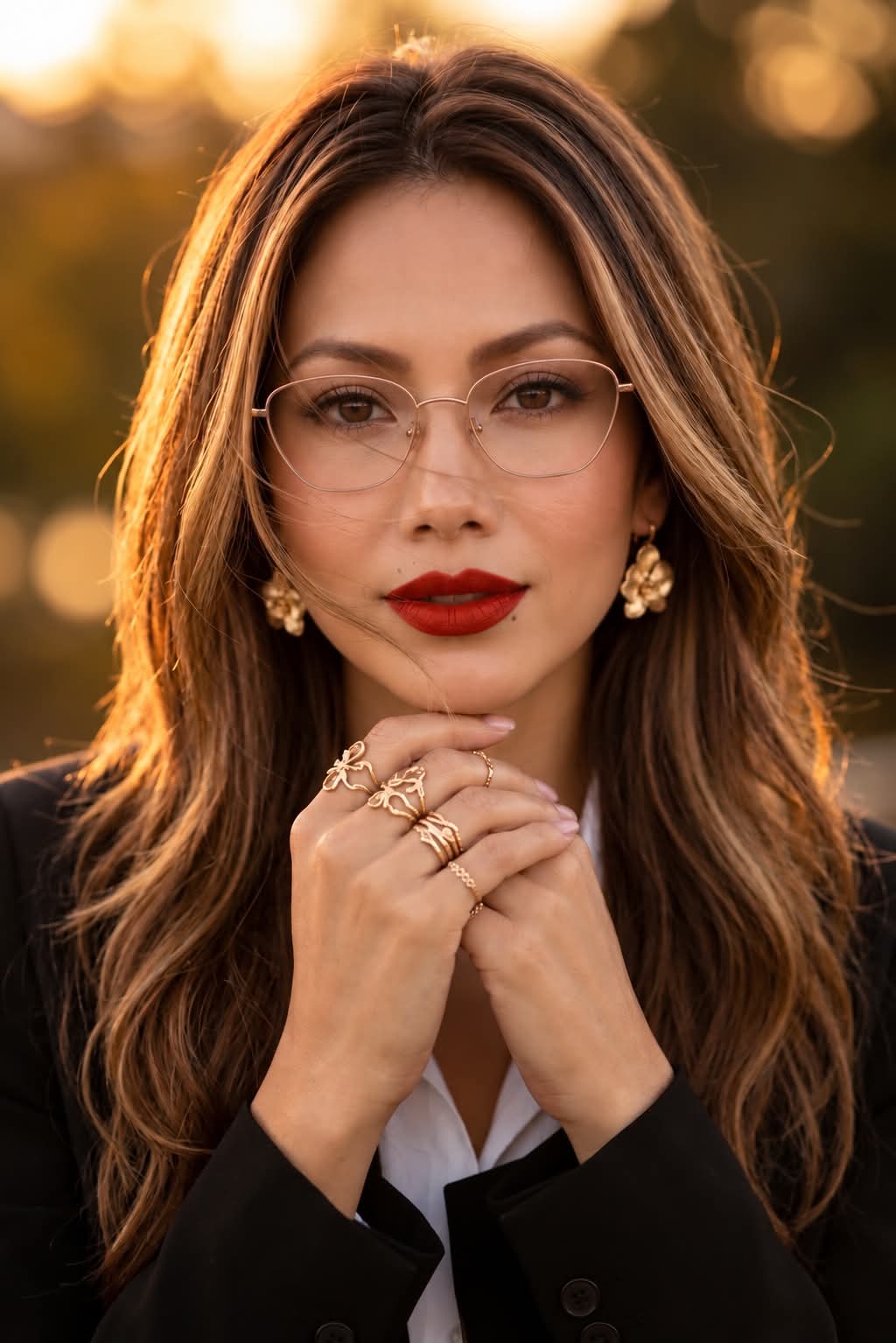 Golden-Hour Portrait of a Young Woman