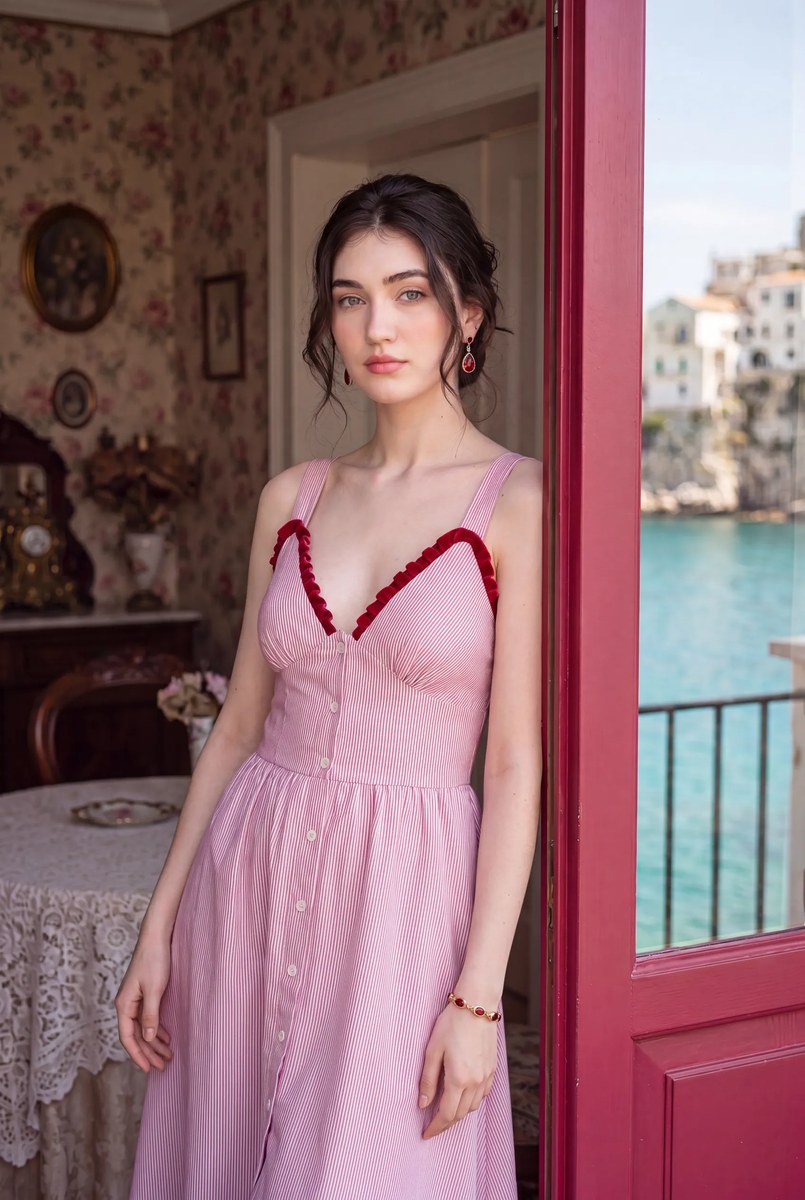 Romantic Italian Villa Balcony Editorial Portrait output 3