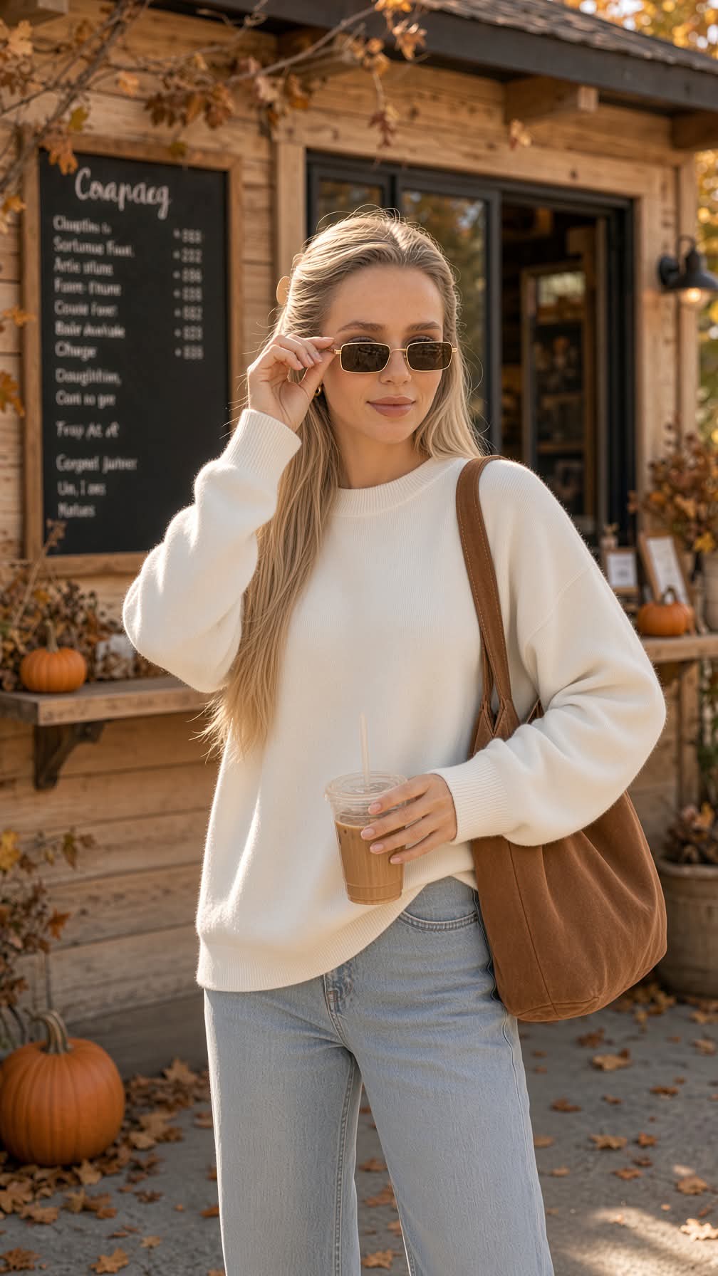 Autumn Coffee Shop Street-Style Portrait output 2