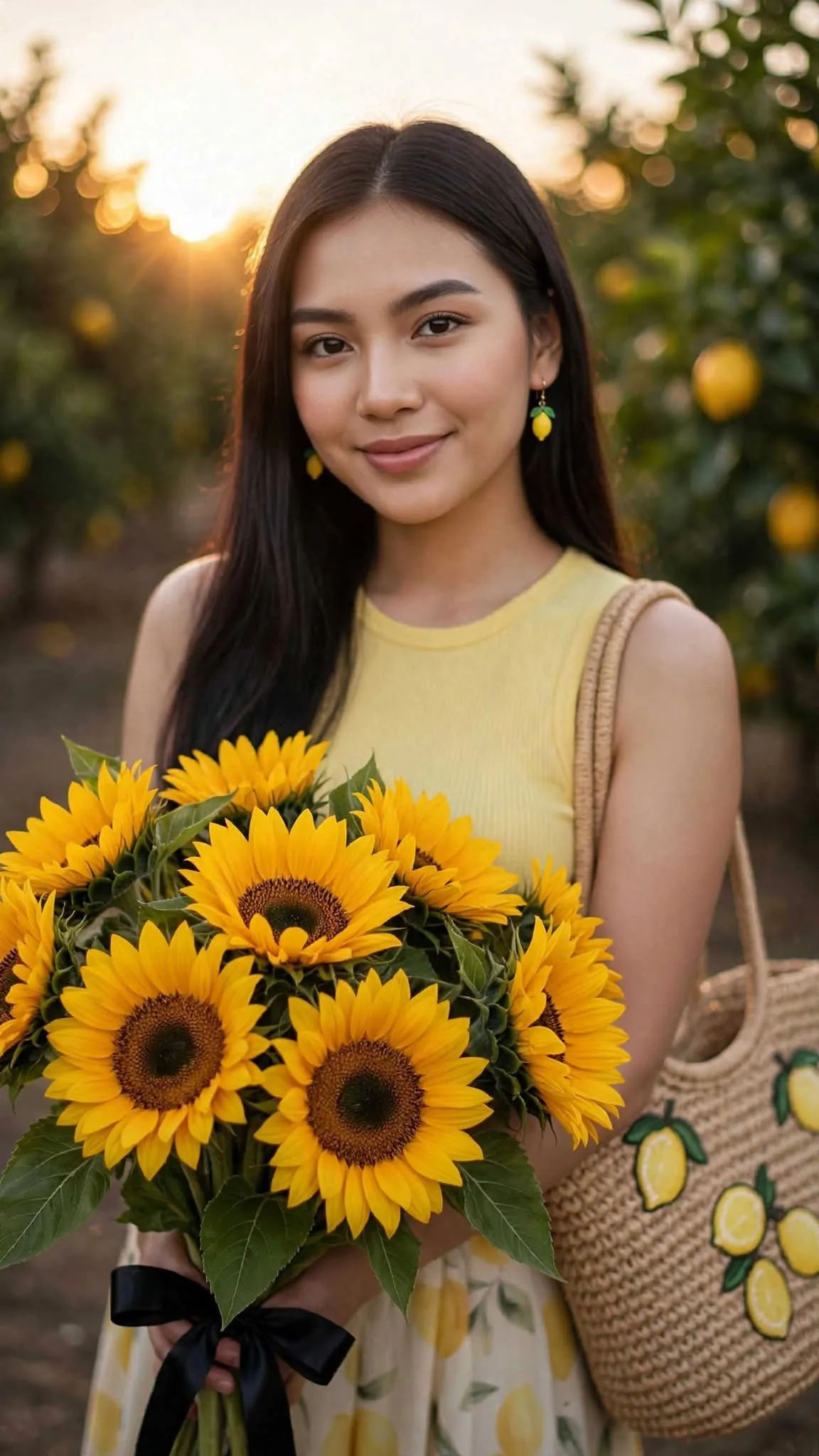 Lemon Orchard Golden-Hour Fashion Editorial