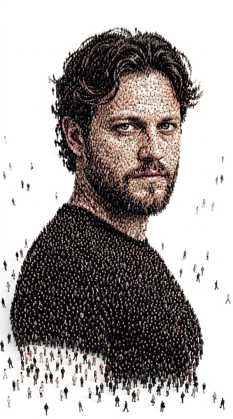 Surreal Photomosaic Crowd Portrait output 1