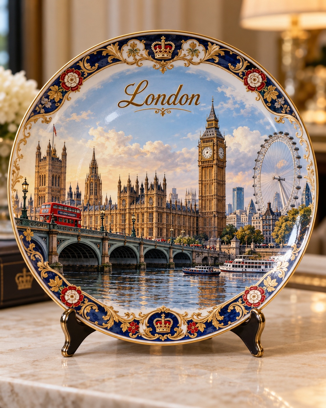 Hyper-Realistic City Souvenir Plate output 8