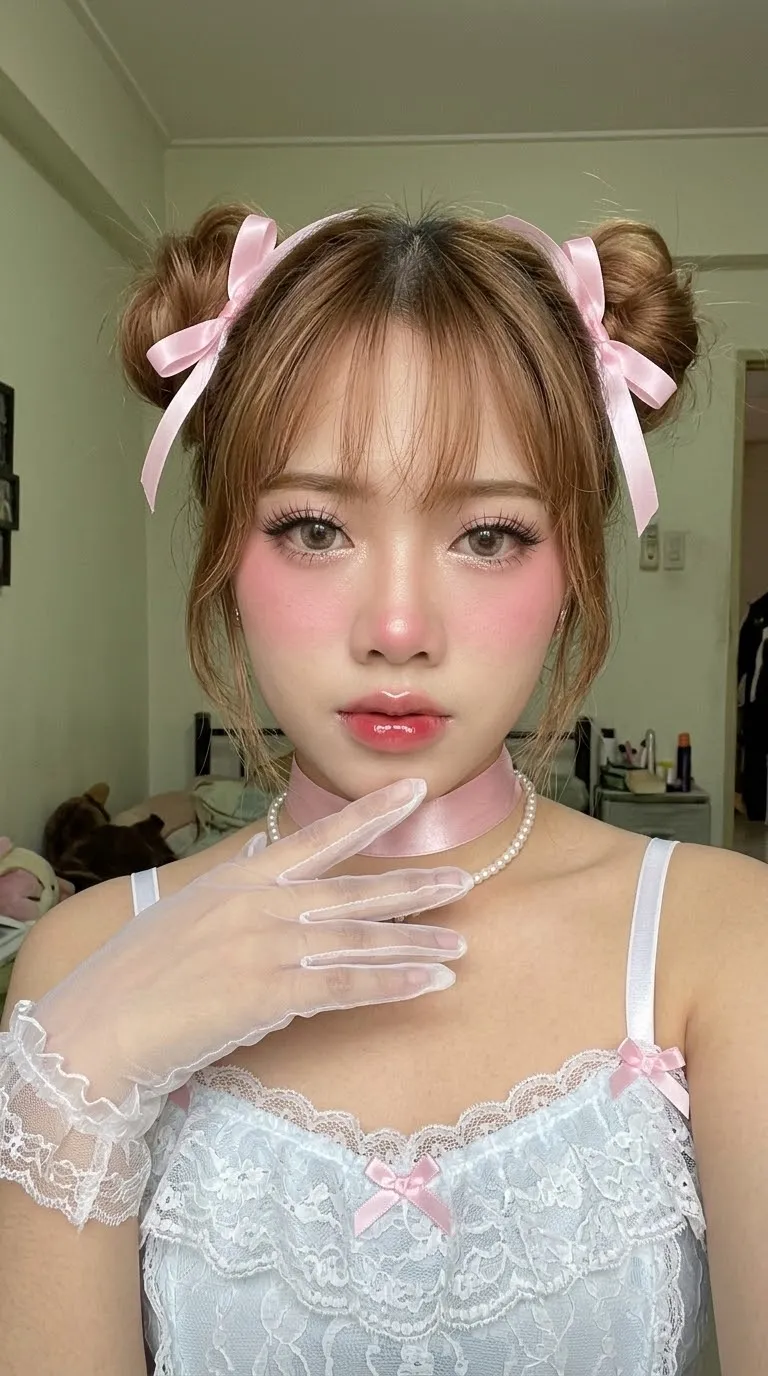 Douyin Baby Doll Makeup Reference Selfie output 2