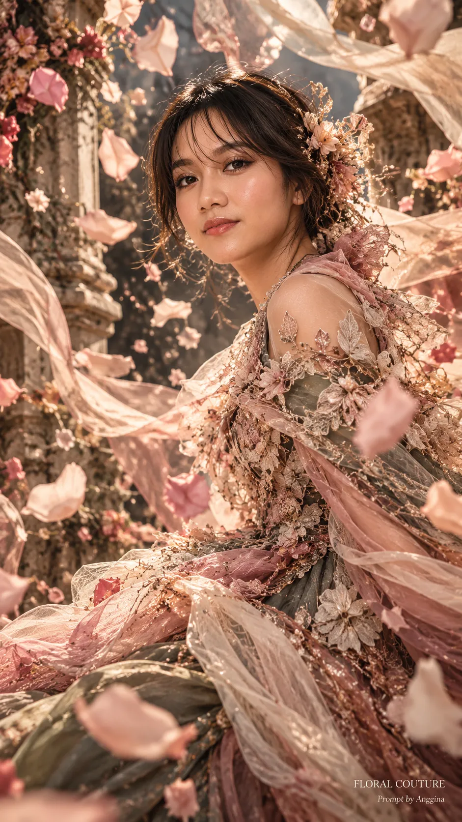 Beautiful Disaster Fashion Editorial — Detailed and Gemini Prompt Versions output 3