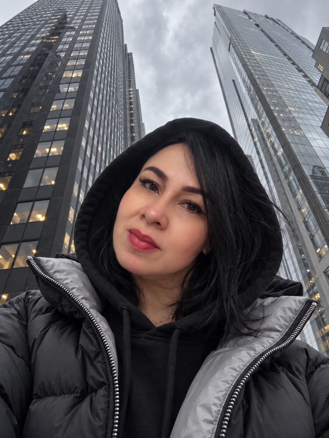 Gloomy Urban Skyscraper Portrait output 3