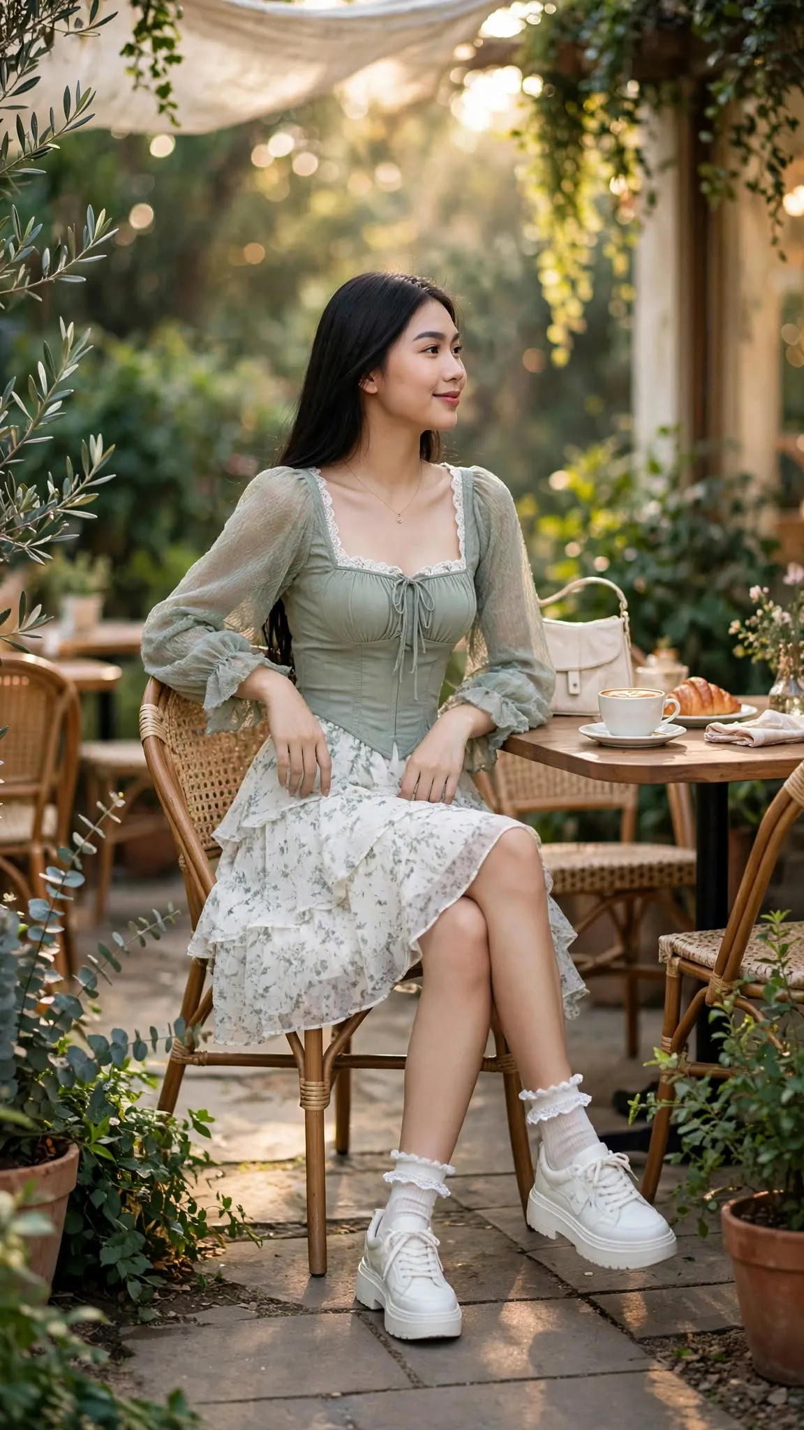 Joyful Garden Café Fashion Portrait output 2