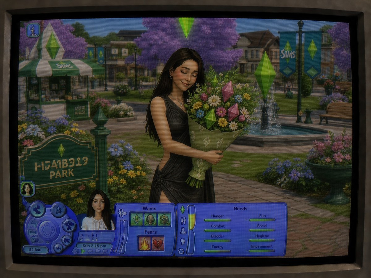 The Sims 2 CRT Gameplay Portrait output 9