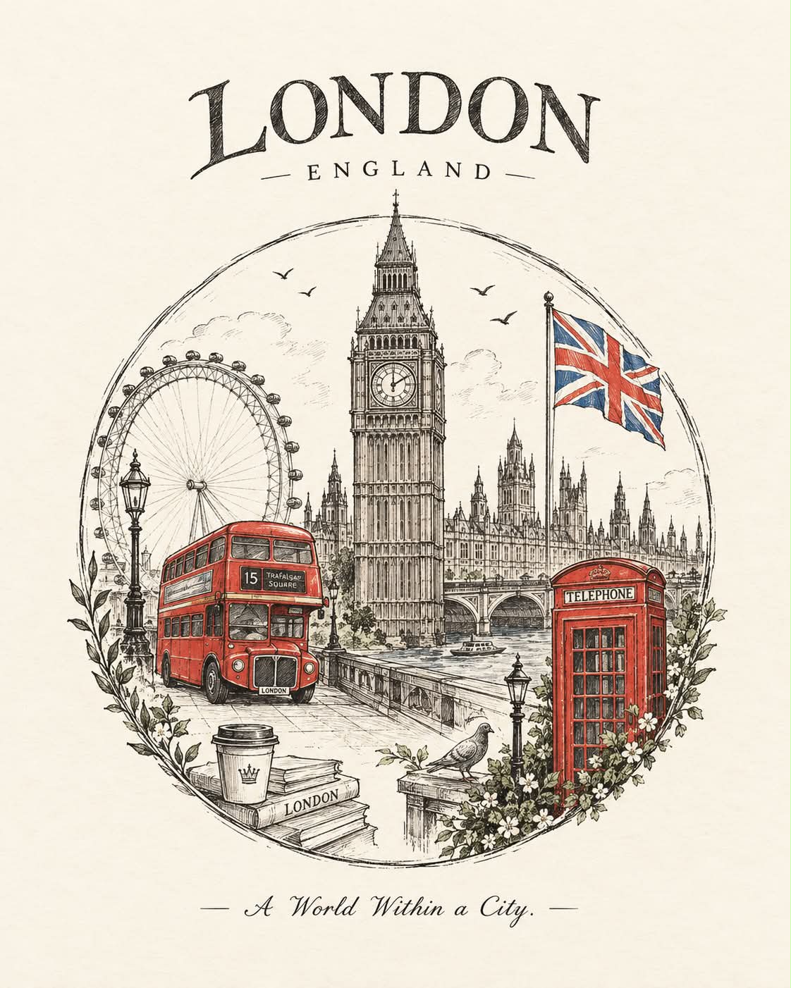 Vintage Hand-Drawn Travel Emblem output 3