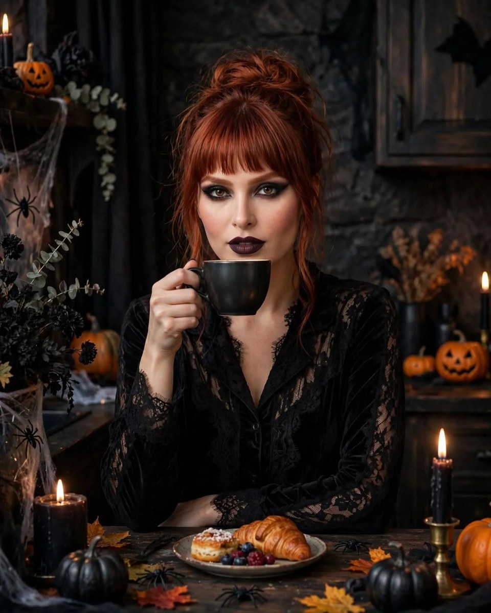 Gothic Halloween Editorial Portrait output 1