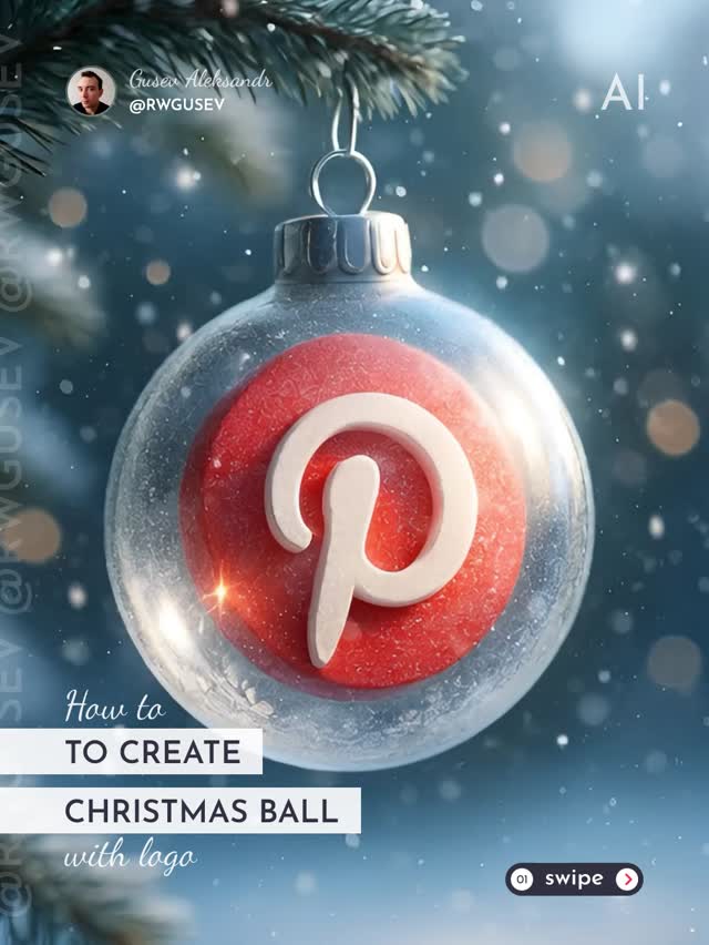 Christmas Glass Ornament Logo — Video