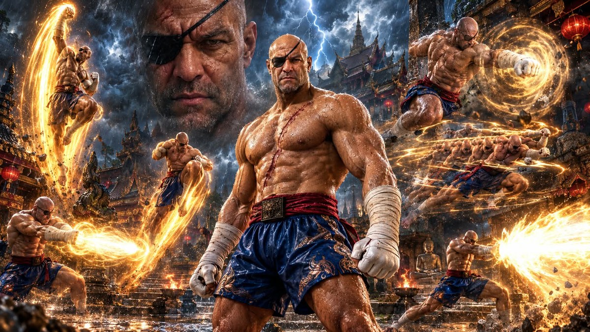 Sagat: Tiger Legacy — Cinematic Battle Poster