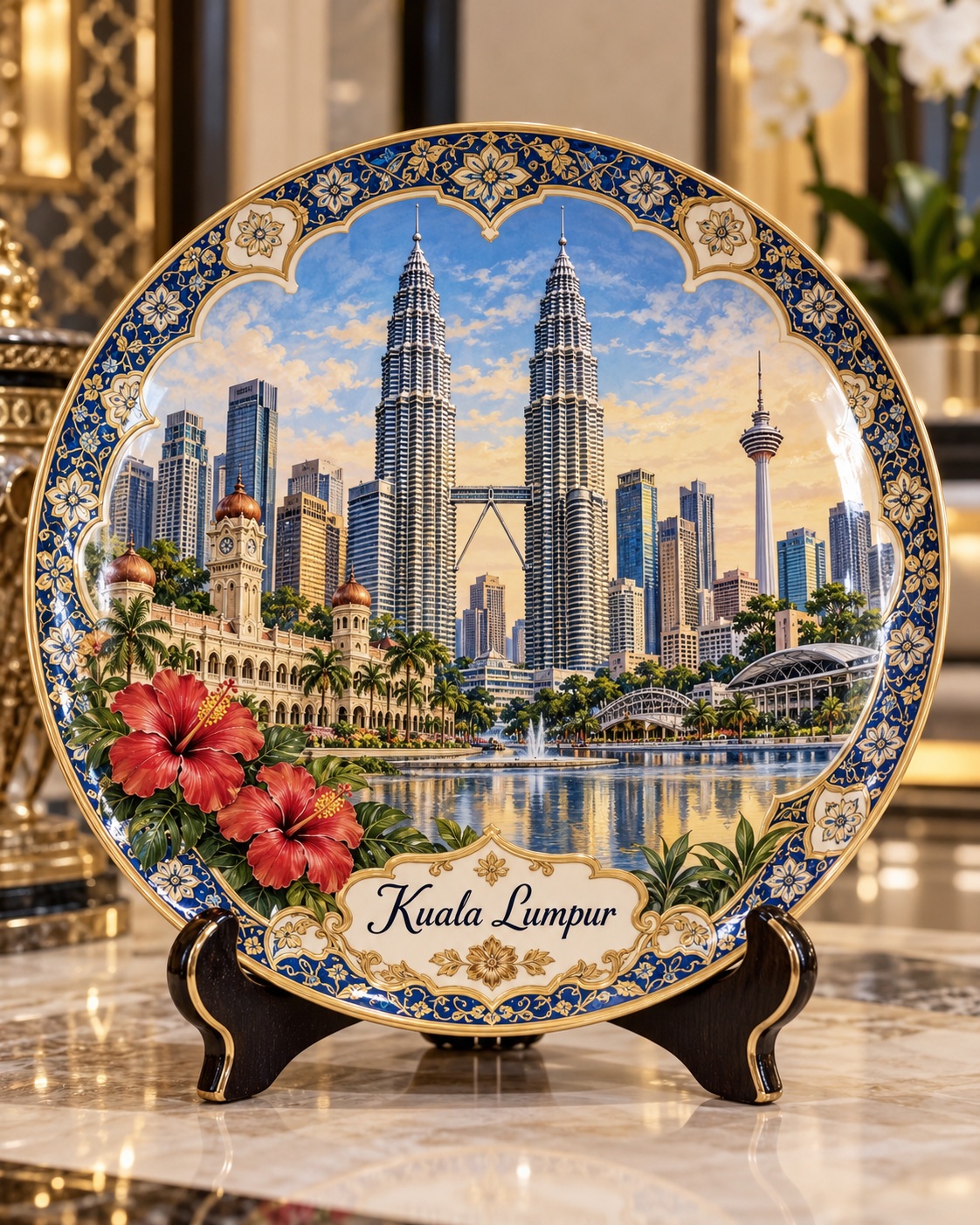 Hyper-Realistic City Souvenir Plate output 2