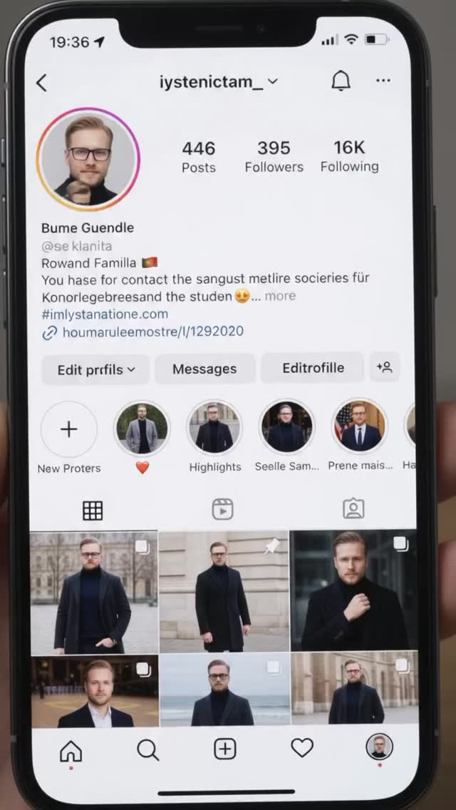 Miniature Character Cleans an Instagram Profile