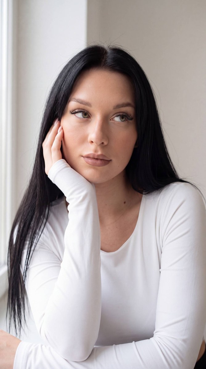 Soft-Lit Beauty Portrait of a Young Woman