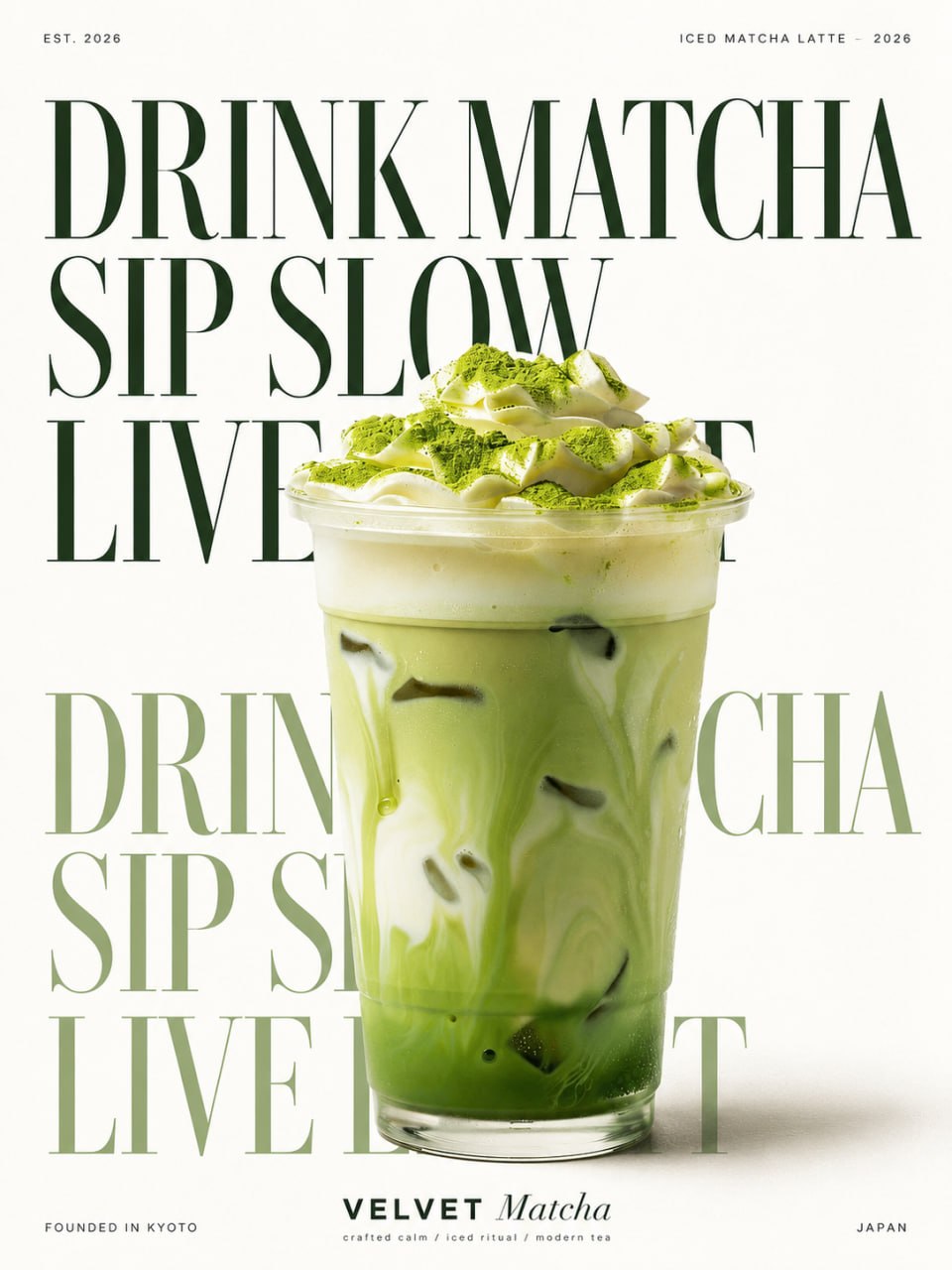 Culinary poster with stylish typography