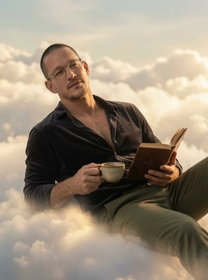 Dreamy Golden-Hour Coffee Among the Clouds