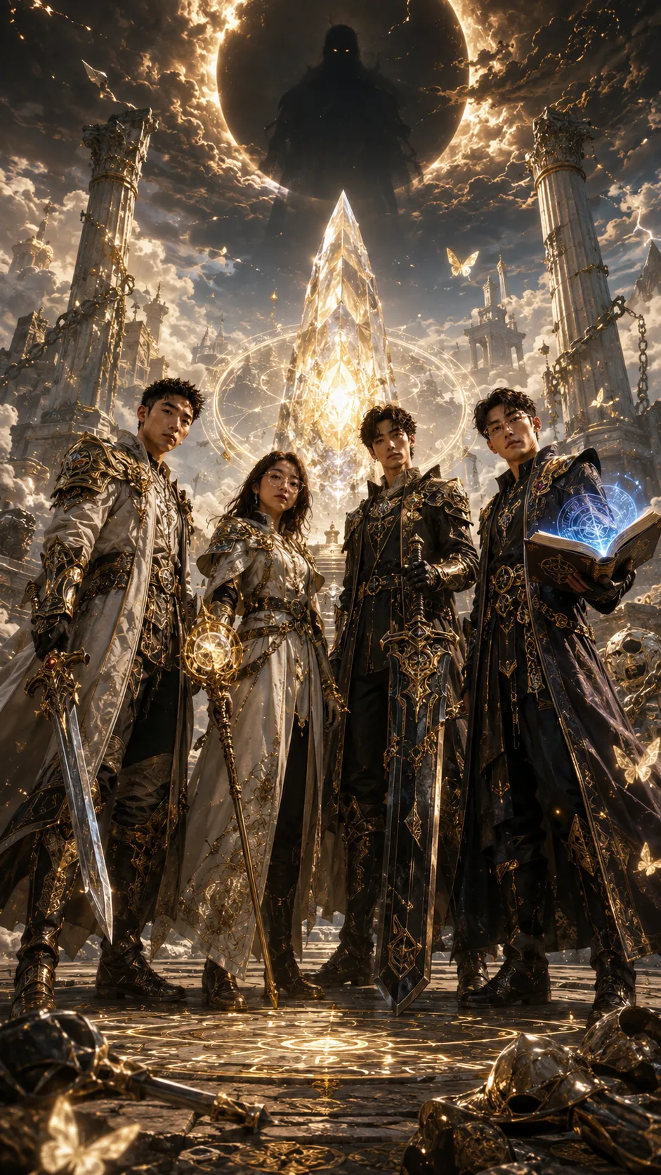 The Last Save Point Before the Final Battle — Fantasy RPG Party Portrait